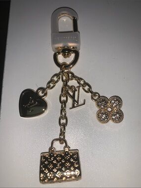 Monogram purse/bag charm keychain with crystals